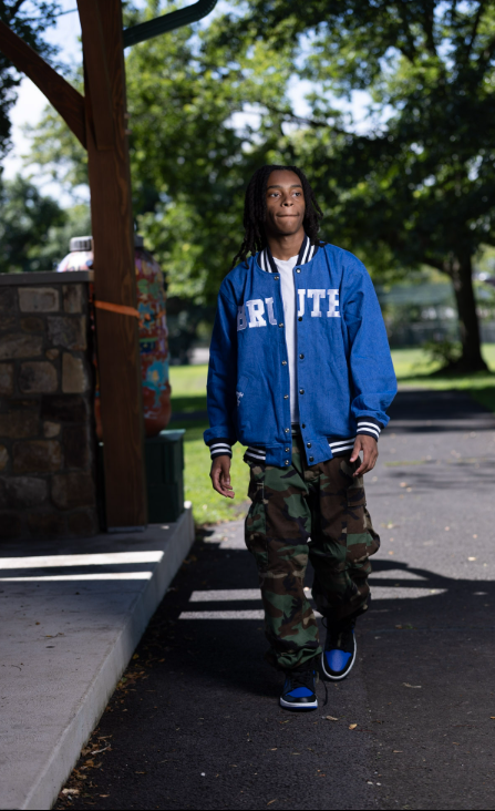 Denim Baseball Bomber