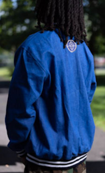 Denim Baseball Bomber